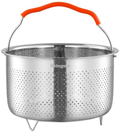 Steamer Basket for Instant Pot 18/8 Stainless Steel Strainer Basket Pressure Cooker Accessories (6L)