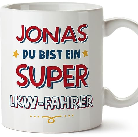 Mugffins Tassen Personalisierten für LKW-FAHRER Mann - Auf Deutsch - Du Bist Super - 11 oz / 330 ml - Individuell Anpassbar Geschenk Mitarbeiter