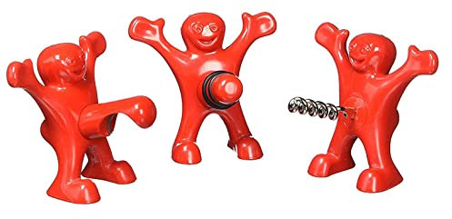 ZIMAIC Composé de Trois Mignons Tire-Bouchons, Vin Bouchon, Bière Ouvre Bouteille- Le pour Tous Les Amateurs de vins et d’oenologie (Paquet de 3) (Red 1)