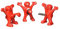 ZIMAIC Kit apribottiglie Vino, Vino Cavatappi, Manuale Apribottiglie e Tappi Vino Tre Simpatici Uomini Rossi Composizione (3 Pezzi) (rosso 1)