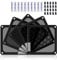 YIMATEECO 140mm PC Dust Filter for Computer Cooler/PSU/Routers PVC 50 Mesh, Magnetic Dust Mesh Computer Fan Filter Grills with Screws Dustproof Case Cover (PVC V4.0, 140 * 140mm, 5pcs, Black)