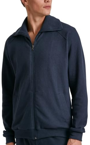 CALIDA RMX Lounge Jacke mit Stehkragen Herren, Zip-Weste