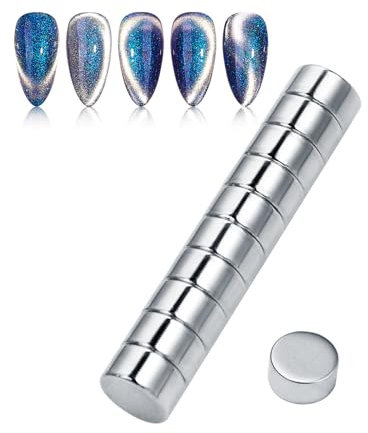 10 Stück Nagel Magnet Stick Set 3D Cat Eye Magnet Stick Magnet Nagellack Nail Art Werkzeug Magnetstift Magnetische Stift Katze Eye Pen für Ideal Katzenaugen Maniküre Magische Effekt
