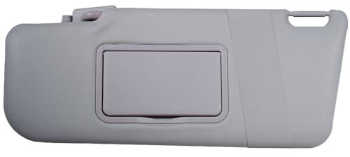VHEUHZ Visor del sole grigio sinistro con specchio 735362729 735362730 735362763 735362753 735362756 compatibile con FIAT PANDA DAL 2003-11 CON SPECCHIO E TASCA