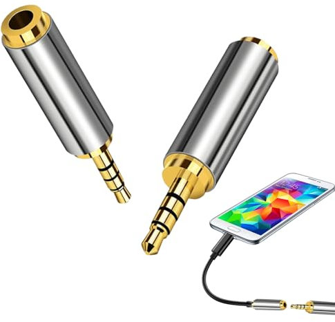 TYVOM 2PCS Headphone Jack Adapter, Aux to Usb C Stereo Usb C to 3.5mm Jack,Usb C to Aux 2.5mm Male to 3.5mm Female Adapter, Usb C to Headphone Jack for Smartphones/Headphone/Microphone