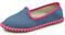 IF Fashion Ballerine Friulane 608 - Zapatos venecianos de terciopelo sintético para mujer, 526 Azul Jeans Fucsia, 38 EU Stretta