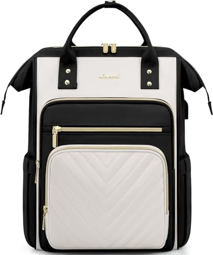 LOVEVOOK Rucksack Damen Groß, 17,3 Zoll Wasserdicht Laptop Schulrucksack mit Laptopfach, Reiserucksack Tagesrucksack Arbeitstasche Elegant, Schultasche Travel Backpack Women für Reise Office Schule