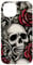 iPhone 14 Skulls and Roses Gothic Floral Case