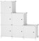 ATTDETJL 6 Würfel Aufbewahrungsschrank mit Türen, Würfel Schrank für Schlafzimmer, Kleiderschrank & unter Treppen, platzsparende DIY Multifunktional Regalsystem Regal, 30x30x30cm, weiß ATTSL6002