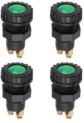 YINETTECH 4-teiliges Auto-Kontrollleuchten-Panel Kontrollleuchte Zündungs-/Ladewarnleuchte 12 V 24 V für Traktoren Erntemaschinen Individuelle Fahrzeugmodifikationen 46 X 24 X 15 Mm Grün