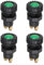 YINETTECH 4-teiliges Auto-Kontrollleuchten-Panel Kontrollleuchte Zündungs-/Ladewarnleuchte 12 V 24 V für Traktoren Erntemaschinen Individuelle Fahrzeugmodifikationen 46 X 24 X 15 Mm Grün