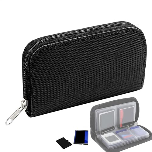 SD-Karten-Hülle, wasserabweisend, stoßfest, Memry-Karten-Etui, Aufbewahrungstasche mit Reißverschluss, Kamera-Zubehör, 36 Fächer, Memry-Karten-Organizer, tragbarer SD-Kartenhalter, Spielkarten,