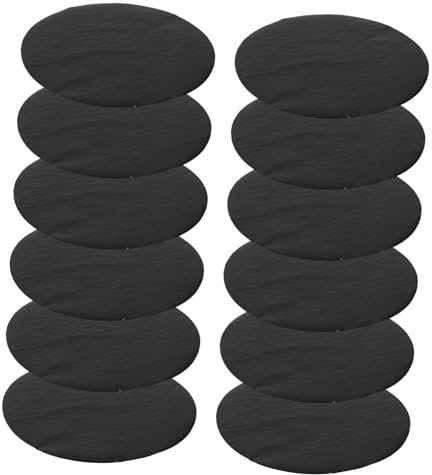 Cabilock 100 Pièces Coussinet de fuite en papier tasses sous-verres absorbant doublures de café d'étanchéité couvercles de scellement de gobelets en papier Noir