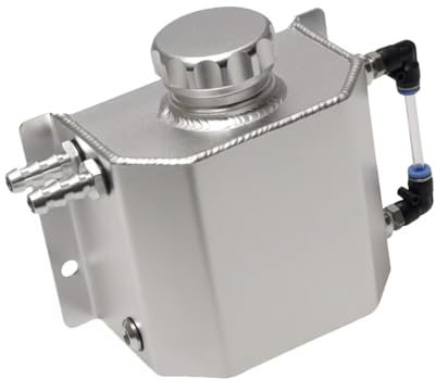 Serbatoi radiatore per moto Serbatoio Di Recupero Del Liquido Refrigerante Universale In Alluminio 1 L/0.22 Galloni Per Auto Accessori Per Auto Serbatoio Ricambio Per Il Raffreddamento Del Motore(Silv