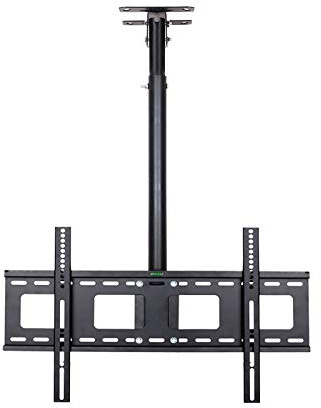 QYMYOZ Support TV Mural, Support de Plafond pour écran Plat/incurvé de 40 à 70 Pouces, supporte jusqu'à 45 kg, Hauteur réglable télescopique, 2 m