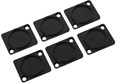ANDRESLAD 6 Stück Xlr Einbau Blindplatten Metall Rackmontage Audio Chassis Abdeckung Staubschutz für Lautsprecher und Mikrofonanschlüsse Audiopanel Schutz für Studio Rack