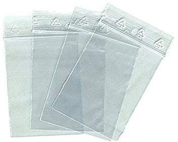 Lot 100 sachets à fermeture zip format 70x100 mm (7x10 cm) pochettes qualité alimentaire, prélèvement, aux normes européennes de production plastique - 50 microns