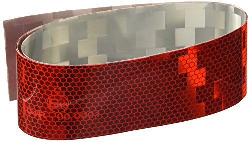 4R Quattroerre.it - 5758 - Rotolo Rifrangente Adesivo per Bauletti Moto Omologato, Rosso, 5 x 100 cm