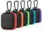 SUNGUY Kopfhörer Tasche [5 Stück] Square Mini Earbud Case mit Karabiner Tragbar Tragetasche Etui für Kopfhörer,Kabelloser Kopfhörer,USB-Kabel,Karten- Grün + Lila + Rot + Blau + Orange