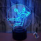 YTDZLTD Kreative 3D Handball Nacht Licht 16 Farben Andern Sich Fernbedienung USB-Strom Touch Schalter Dekor Lampe Optische Täuschung Lampe LED Lampe Tisch Kind Geburtstag Weihnachten Geschenke