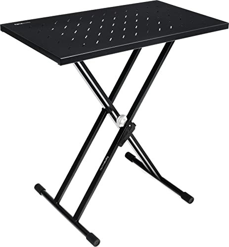 Gator Frameworks - Juego de mesa y soporte para teclado estilo X, superficie de 32 x 18 pulgadas (GFW-UTL-XSTDTBLTOPSET), color negro