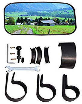 WOOSTAR 1.75 2 1.5 Konvexer Rückspiegel Ersatz für UTV Polaris Ranger RZR Maverick X3 2017 2018 Commander ATV Quad Dirtbike Schwarz