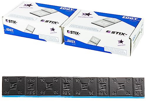 Pesi adesivi per cerchioni in alluminio Edgy Slim Black – 60 g (5 g + 10 g nero) – 100 pezzi di pesi di bilanciamento