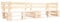 vidaXL Holz Garten Palettensofa 2-Sitzer Lounge Gartensofa Palettenmöbel Gartenmöbel Loungesofa Gartenset Sitzgruppe Sofa In/Outdoor Natur