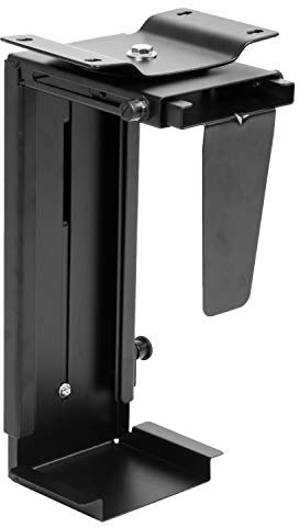 Ilyapa Under Desk Computer Mount with 360 Degree Swivel - CPU Holder for PC Desktop Tower