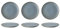 Thomas Nature - Frühstücksteller 22 cm - Kuchenteller Salatteller Beiteller Teller - (Water (Wasserblau), 6 Stück)