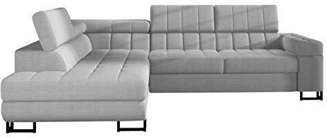 Mirjan24 Ecksofa Laris, Polsterecke mit Schlaffunktion und Bettkasten, Eckcouch, Polstersofa, Couch, L-Form Sofa, Polstergarnitur, Wohnlandschaft, Bettsofa (Enzo 162, Seite: Links)
