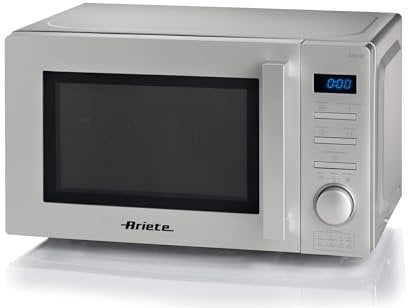 Ariete 953 Forno a Microonde Digitale - 8 Programmi Cottura Preimpostati - Defrost - 5 Livelli di Potenza - 700 Watt - 20 Litri - Argento
