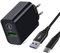 USB Ladegerät Quick Charge 3.0 Schnellladegerät für Samsung Galaxy A51 A71 A52S 5G S10 Plus S9,Note 10 20,A04S A02S A03S M12 A21S A30S A20E M23 M33 M32,18W Netzteile Ladeadapter/Ladestecker+2M Kabel