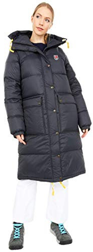 Fjällräven Damen Expedition Long Down Parka Daunenparka, Black, XS