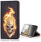 KX-Mobile Hülle für Nokia 2.4 Handyhülle Smart Magnet mit Motiv 614 Totenkopf in Flammen