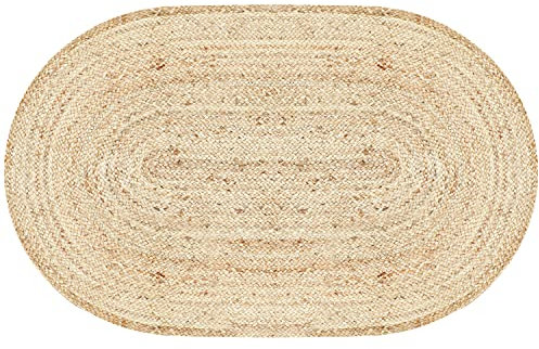 MARRAKESCH Handgewebter Jute Teppich Läufer Emma 150 x 90 cm groß | Outdoor Teppichläufer geflochten für Garten oder Balkon | Indoor als Flurteppich Küchenläufer im Flur Badezimmer oder Küche