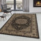 SIMPEX Kurzflor Teppich, Orientalisch Design, Teppich Schwarz, 80 x 150 cm, Teppich Orient-Stil, Teppich Wohnzimmer