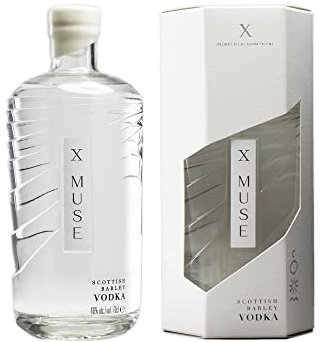 X MUSE Vodka 70cl with Gift Box (Tenth Muse) - Scottish Barley Vodka Distilled and Bottled in Scotland - 40% Alcohol By Volume (X Muse Vodka with Gift Box)