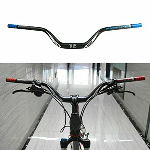 HEZHU Mountainbike Links MTB 31,8 mm High Riser Lenker passend für 22,2 mm Links (Blau)