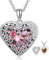 Dorunmo Medaillon zum öffnen für Bilder Medaillon Kette Sterling Silber 925 Damen Schmetterling Halskette Amulett Medaillon zum öffnen für Bilder Foto Kristallen Geschenke für Freundin Mutter