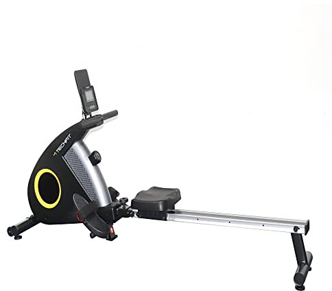 TechFit Rudergerät für zu Hause, magnetisches Bremssystem, geräuscharm, wartungsfrei, Schwungmasse: ca. 4 kg, Trainingscomputer, max. Benutzergewicht 110 kg, 196 x 60 x 70 cm