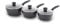 Tower T900131 Diamo 3 Piece Cookware Set, 18cm/20cm/22cm Saucepans with Tempered Glass Lids, Black Diamond Non-Stick Ceramic Coating, Black