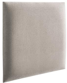 RAVIO Wandpaneele gepolstert | 3D Wandverkleidung mit Schaumstoff | Wandkissen als Kopfteil für Bett | Wanddekoration für Schlafzimmer, Kinderzimmer, Büro, Diele | (Beige, 50 x 50 cm)