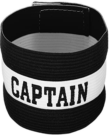 PATIKIL Kapitänsarmband elastisch Armband für Fußballteamschulung Schwarz