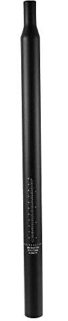 A ABSOPRO Fahrrad Sattel Stütze mit Skalen Markierung Aluminium 33.9x550mm Schwarz