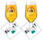 Roxley X2 Moretti Demi-verres livrés avec 2 sous-verres de marque