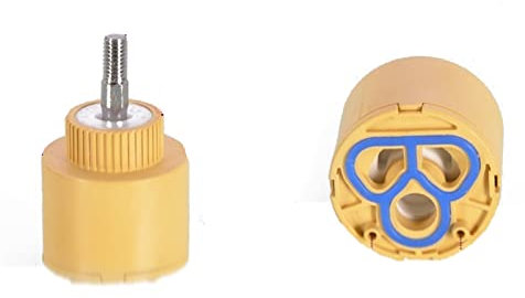 ELSAIL Glas-Waschtischarmatur, 35/40 Keramik-Ventilkern, Kalt- und Warmwasser-Mischventil, Ventilkern, Wasserfall-Kipphebel, Kugelarm-Ventilkern (Size : B)