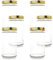 flaschenbauer.de - 6er Set Vorratsgläser 720ml, 82mm Deep-Schraubdeckel, Einmachgläser mit Golden Deckeln, Perfekte Vorratsdosen aus Glas zum Einkochen & Aufbewahren von Obst, Gemüse und Gewürzen