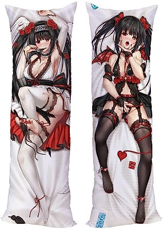 Anime Tokisaki Kurumi Date A LIVE Cushion Cover Pillow Case Two Way Tricot 150x50cm (59in x 19.6in) Pillowcase