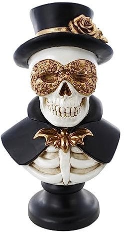 Chaks Büste Skulptur Barock Skelett Mister Venedig | Halloween Dekofigur Karneval